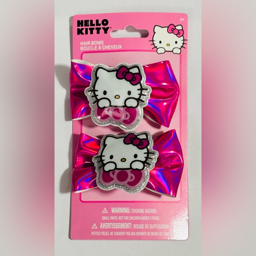 Bundle of Hello Kitty Hair Bows, Scrunchie, Clips & 3D Clip Keychain - Picture 8 of 9
